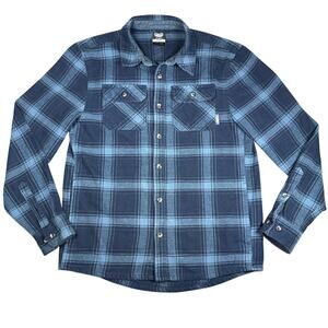 Colorado Clothing Mens Small Shirt Jacket Shacket Blue Plaid Thick Flannel EUC